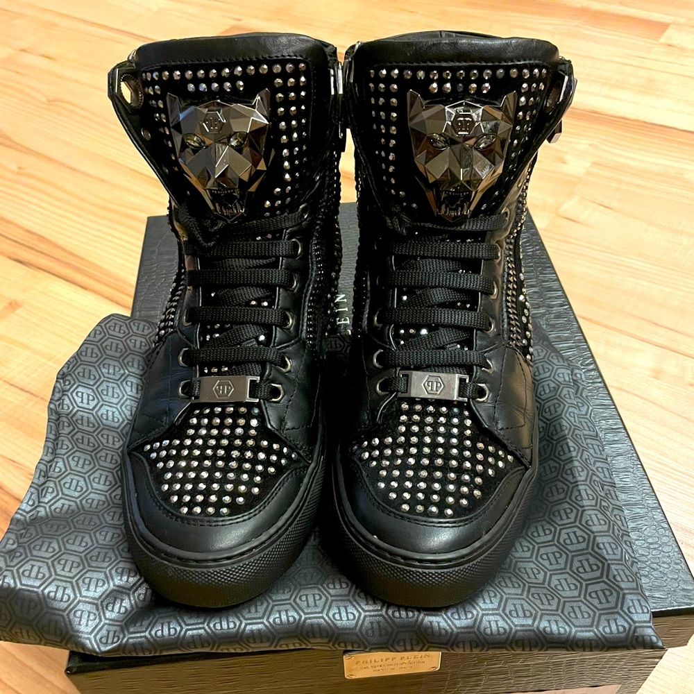 Philipp Plein high-top sneakers, size 41 (US 8)